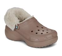 Crocs Clogs (Shoes) Cls Platfm Lined Fuzz Strap Cg in Beige 8