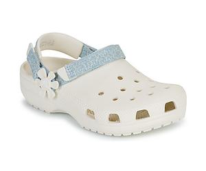 Crocs Clogs (Shoes) Clsc Dnm Flwr Adj BackstrapCgK in Beige 12 kid