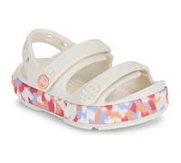 Crocs Unisex Kids, Crocband Cruiser Confetti Band Sandal T, Summit White/Guava, 5 UK Child