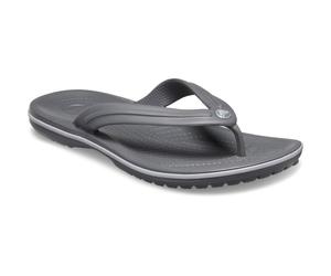 (, ) Crocs Crocband Thermoplastic Men's Slate Grey/Smoke Flip Flops