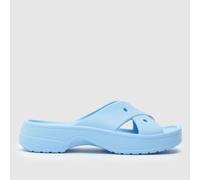Crocs Cross Strap Slide Sandals in Blue UK 5 (EU 38)