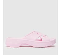 Crocs Cross Strap Slide Sandals in Pink UK 4 (EU 37)
