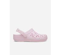 Crocs Unisex-Child Classic Clogs with Floral Cut Out Design, Kids and Toddler Shoes, Pink Milk, 9 UK Child