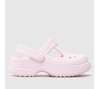 Crocs Girls Classic Mary Jane Clog Sandals in Light Pink, Size: 1 UK 1 (EU 33)
