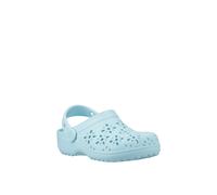 Crocs Girl's Toddler Classic Floral Cut Out Clog in Turquoise | Size: Infant 10 Crocs Turquoise Infant 10