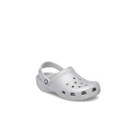 Crocs Girl's Toddler Classic Glitter Clog in Silver | Size: Infant 8 Crocs Silver Infant 8