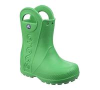 Crocs Childrens Unisex Handle It Rain Boot WATERPROOF Junior - Green Resin - Size UK 2 Infant