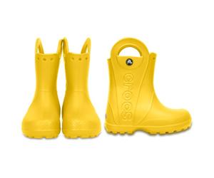 Crocs - Handle It Rain Boot Kids - Wellington boots size 2, yellow