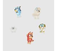 Crocs Jibbitz Bluey Shoe Charms 5 Pack in Blue & Brown, Printed One Size