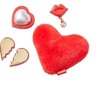 Crocs Jibbitz Charms,Red Valentines 5 Pack