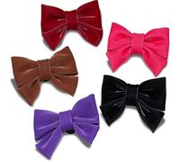 Crocs Jibbitz Charms,Solid Romantic Bow 5 Pack