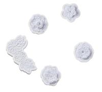 Crocs Jibbitz Charms,White Elegant Floral 5 Pack