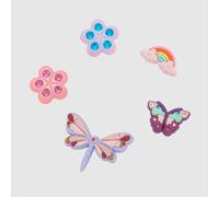 Crocs Jibbitz Magical Garden Bug 5 Pack in Purple & Pink, Printed One Size