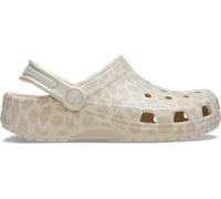 Crocs | Kids | Classic Animal Glitter | Clogs | Almond Tint/Leopard | J1