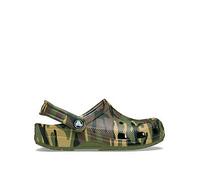 Crocs Kids Classic Camouflage Clog, Green, Size 1 Older Green