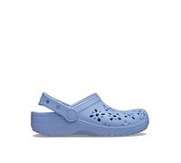 Crocs Kids Classic Floral Cut Out Clog, Blue, Size 2 Older Blue