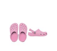 Crocs Kids' Classic Glitter Clogs (11 Small - 3 Large) Pink