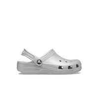 'Classic Glitter' Kids Beach Crocs Silver Infant 6