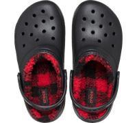 Crocs | Kids | Classic Lined Buffalo Check | Clogs | Black | J2