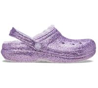 Crocs | Kids | Classic Lined Chunky Glitter | Clogs | Purple Moon | J5