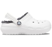 Crocs Kids Clogs, Classic Lined Clog K, White/Grey,13 UK Child
