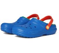Crocs Kids Clogs, Classic Lined Clog K, Blue Bolt/Multi,4 UK