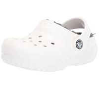 Crocs - Kid's Classic Lined Clog - Slippers size C11, white/grey