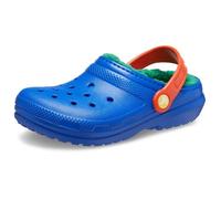 Crocs Kids Clogs, Classic Lined Clog T, Blue Bolt/Multi,10 UK Child