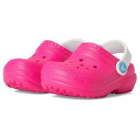 Crocs Kids Clogs, Classic Lined Clog T, Pink Crush/Multi,6 UK Child