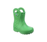 Crocs Childrens Unisex Handle It Rain Boot WATERPROOF Junior - Green Resin - Size UK 2 Infant