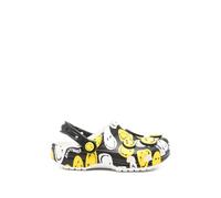 Crocs Kids Smiley Classic K patterned slippers - Black 28-29-30-32-34-35-38-39