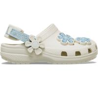 Crocs | Kids | Toddler Classic Denim Flower Adjustable Backstrap | Clogs | Summit White | C4