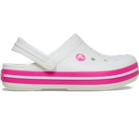 Crocs Unisex Kids Clog,Crocband Clog T,White/Pink Crush,4 UK Child