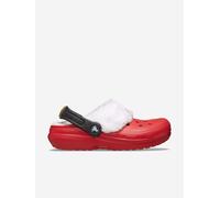 Crocs Kids Unisex Classic Lined Santa Clog in Red - Size UK 3