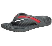 Crocs Men, Yukon Sport Flip, Slate Grey/Flame, 9 UK Men