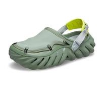 Crocs Men's Echo Crackle Slate Grey Clogs, Moss/Ripstop, 11 Women/9 Men