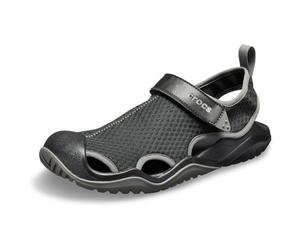 Crocs Men's Swiftwater Mesh Deck Sandals, Black, 9 UK Men