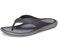 Crocs mens Swiftwater Wave Flip Flop, Black/Slate Grey, 11 UK medium