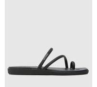 Crocs Miami Toe Loop Sandal In Black Black 8