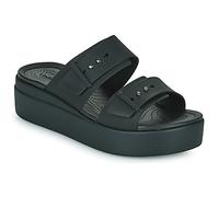 CROCS Womens Brooklyn Buckle Low Wedge Sandals, Black, 7 UK