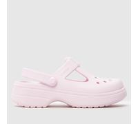 Crocs Unisex-Child Classic Clogs with Floral Cut Out Design, Kids and Toddler Shoes, Pink Milk, 6 UK