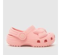 Crocs Pale Pink Classic Velvet Bow Clog Girls Toddler Sandals UK 6 (EU 23)