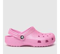 Crocs Pink Classic Glitter Clog Girls Youth Sandals UK 4 (EU 36)