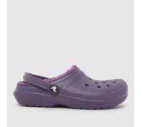 Crocs Purple Classic Lined Clog Girls Junior Sandals UK 1 (EU 33)