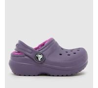 Crocs Purple Classic Lined Clog Girls Toddler Sandals UK 6 (EU 23)