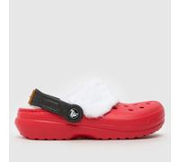 Crocs Red Classic Lined Santa Clog Junior Sandals UK 11 (EU 29)