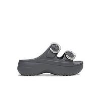 Crocs Saturday Platform Buckle, Black, Size 7, Women Black