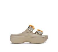 Crocs Women's Sandals Saturday Platform Dipped Buckle Dulcé Light Brown Size 8