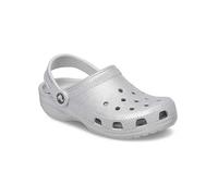 Crocs Silver Kids Classic Glitter Clogs Silver