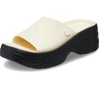 Crocs Skyline Slide Platform Mules, Vanilla Black, 7.5 UK